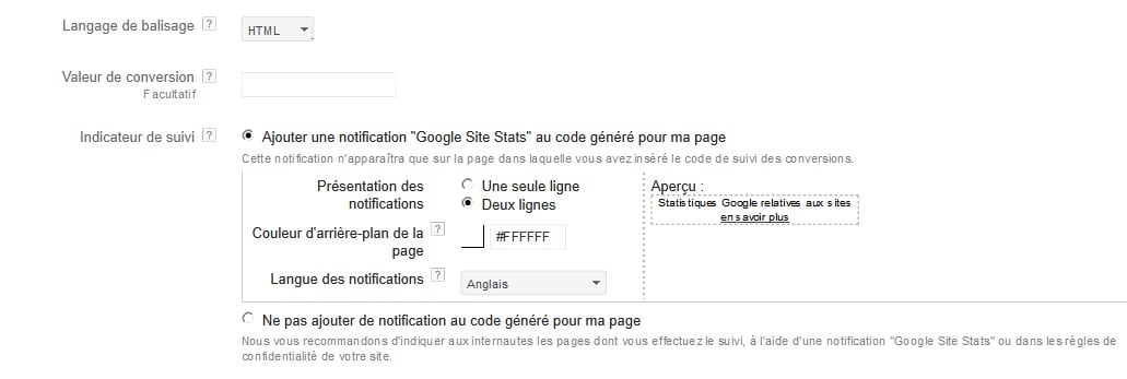 Créer sa campagne pour offre de produit afin d’apparaître sur Google Shopping (partie 3) 13 conversion google shopping3