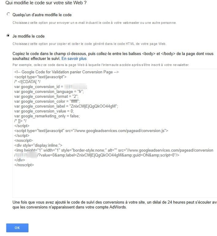 Créer sa campagne pour offre de produit afin d’apparaître sur Google Shopping (partie 3) 14 conversion google shopping4