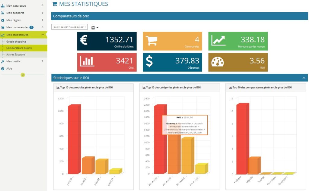 statistiques marketplaces