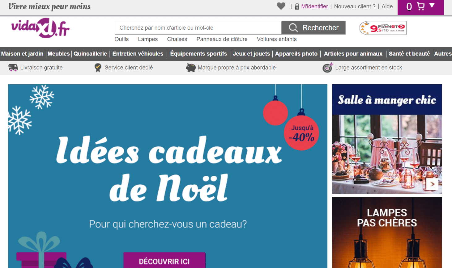 Partenaire Iziflux : VidaXL, spécialiste de la maison, du jardin et du bricolage 1 vidaXL 1