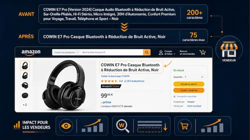 amazon titres fiches produits