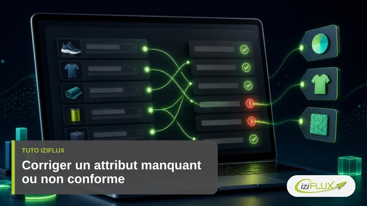 Attribut manquant sur une marketplace : correspondance des champs produit, tuto Iziflux