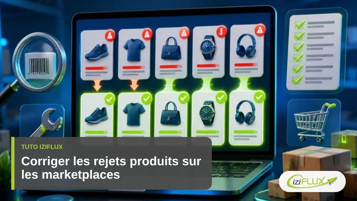 Corriger les rejets produits sur les marketplaces : tuto Iziflux