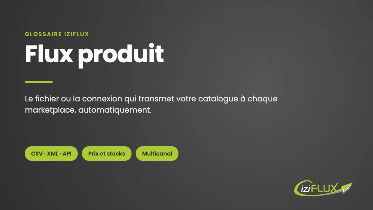 Flux produit : définition, glossaire Iziflux
