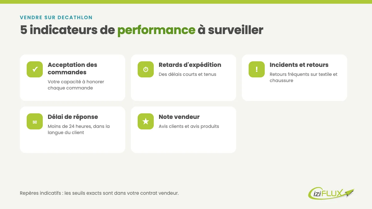 Vendre sur Decathlon en 2026 : le guide ultime des bonnes pratiques 3 Les 5 indicateurs de performance à surveiller pour vendre sur Decathlon