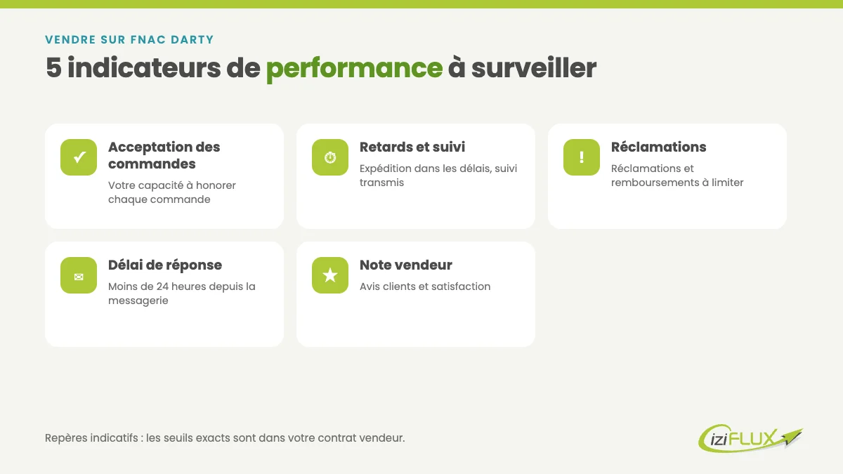 Vendre sur Fnac Darty en 2026 : le guide ultime des bonnes pratiques 3 Les 5 indicateurs de performance à surveiller pour vendre sur Fnac Darty