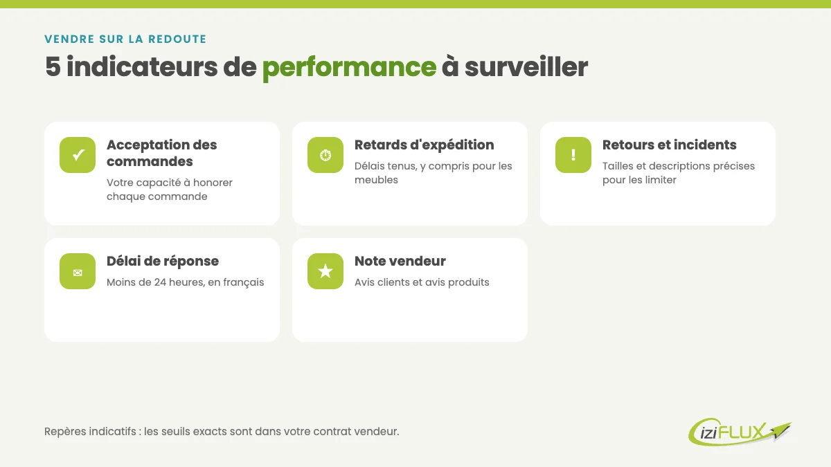 Vendre sur La Redoute en 2026 : le guide ultime des bonnes pratiques 3 Les 5 indicateurs de performance à surveiller pour vendre sur La Redoute