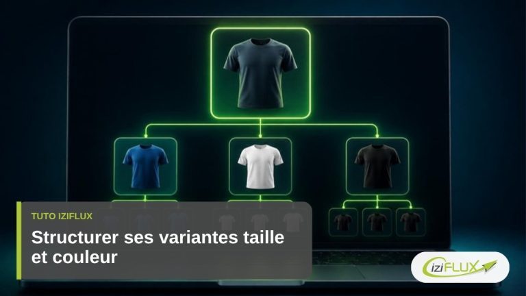 Variantes taille et couleur : produit parent et produits enfants, tuto Iziflux